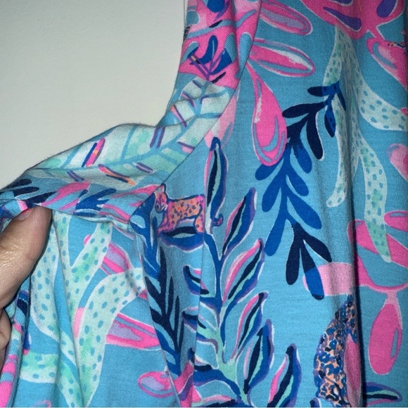 Lilly Pulitzer Multicolor Floral Long Sleeve Dress xxl my favorite spot pink - Picture 2 of 7